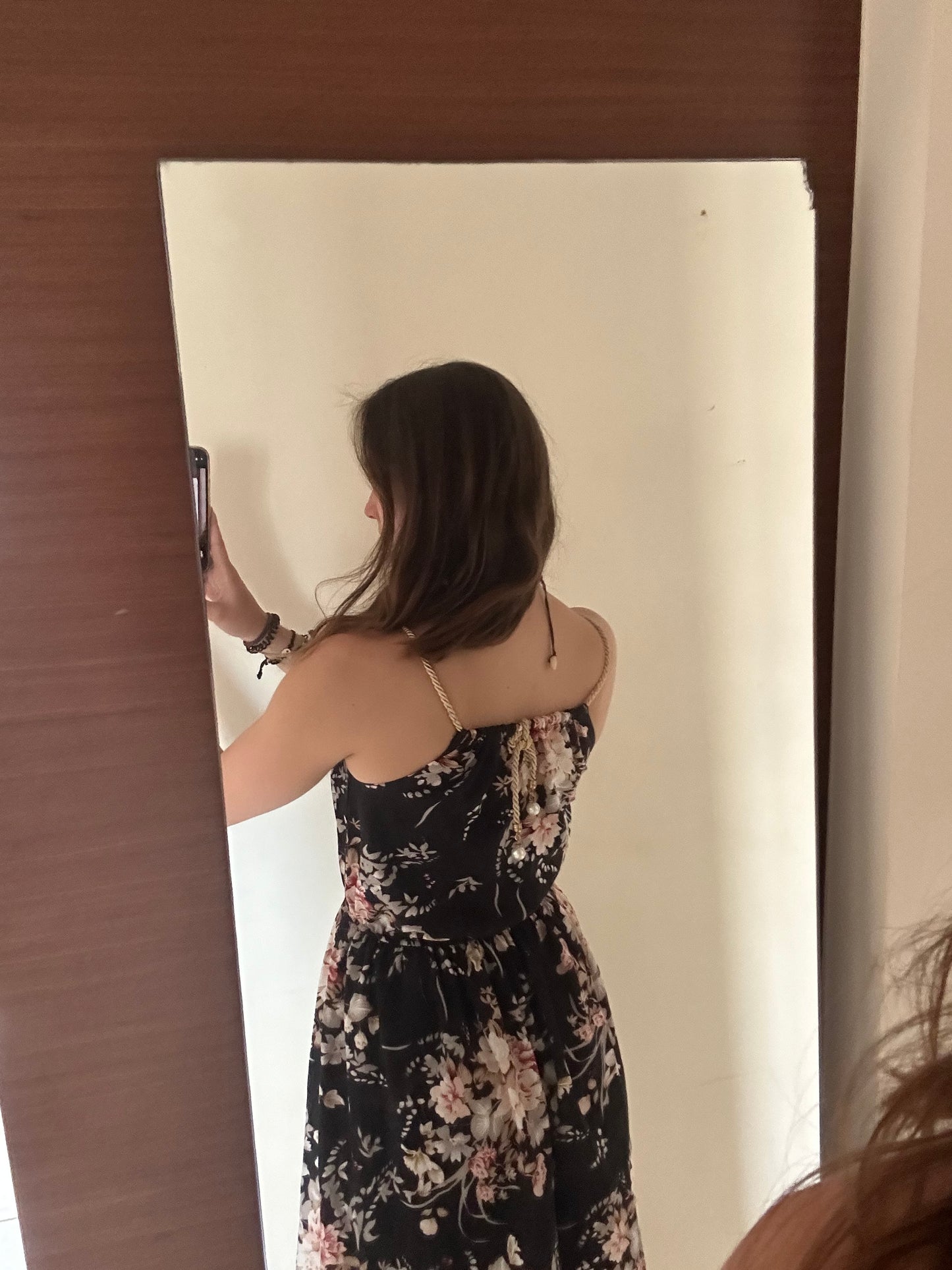 Black flower dress