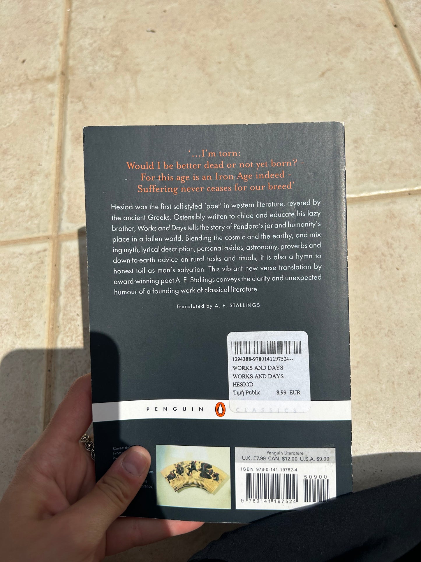 Book „works and days“ pinguin classics