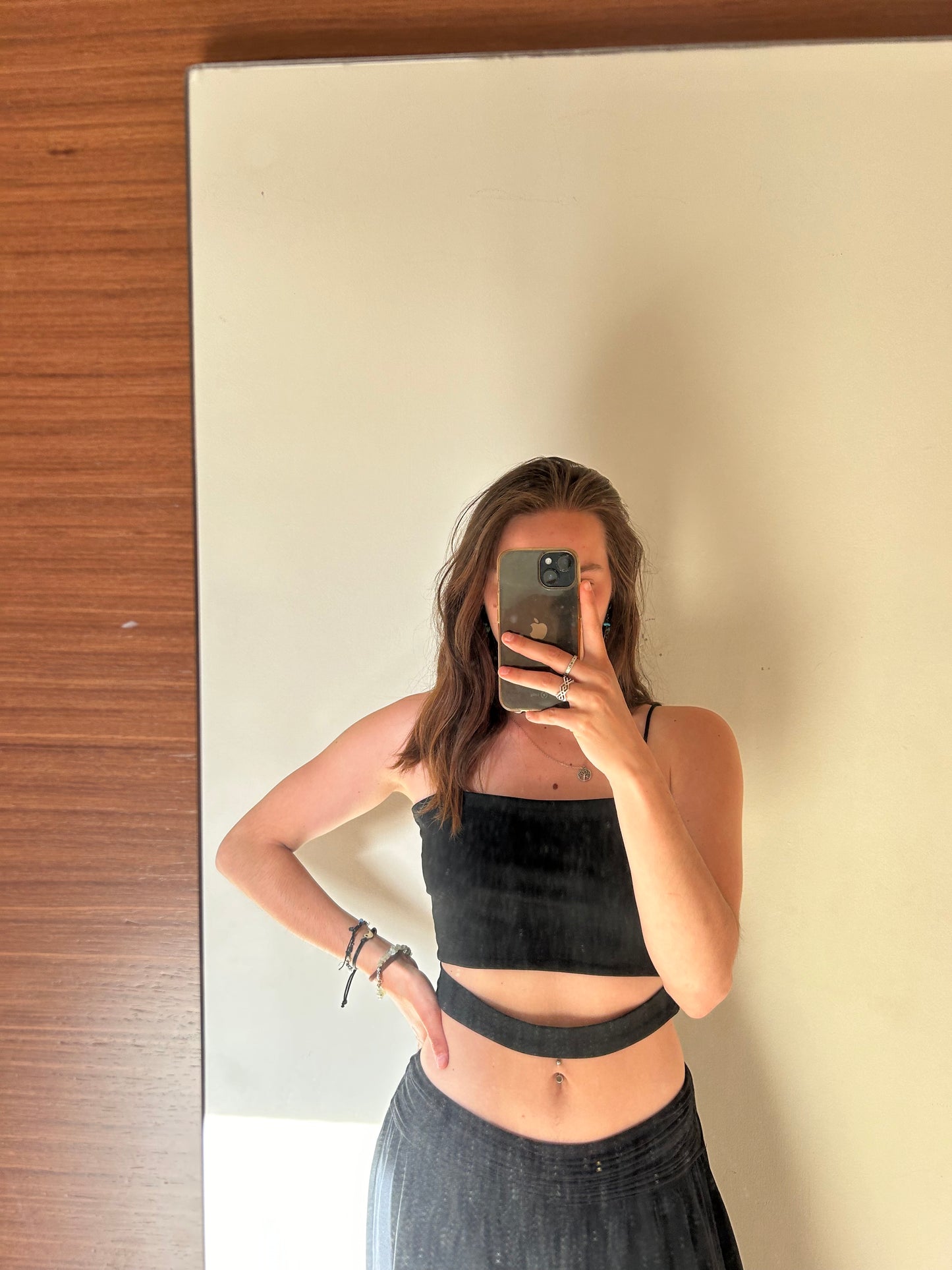 Black party top