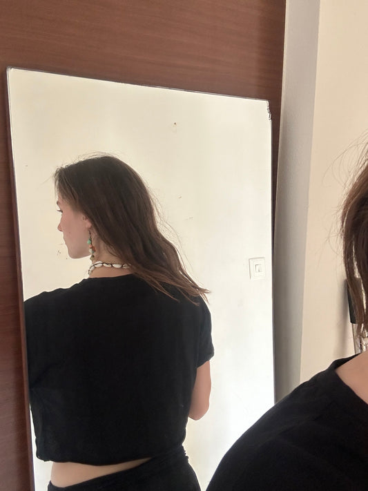 Black crop shirt