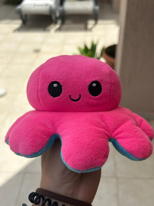 Cuddly toy reversible octopus