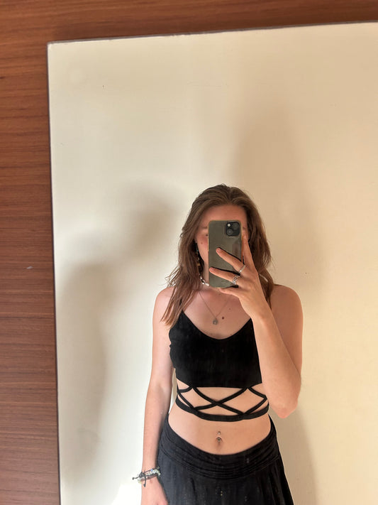 Black party top