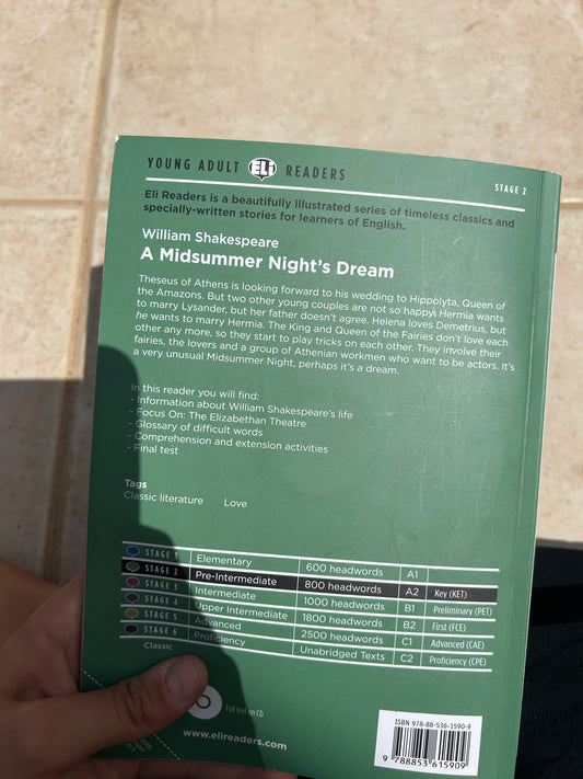 Book „a midsummer night’s dream“ by william shakespeare