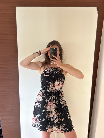 Black flower dress