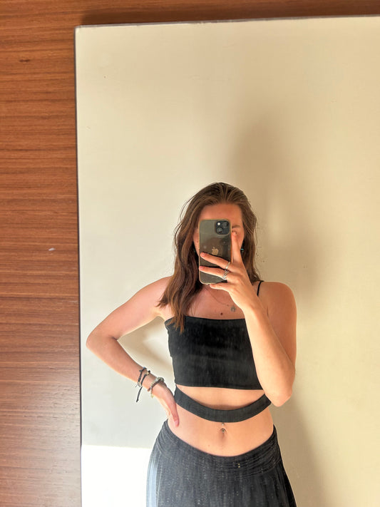 Black party top