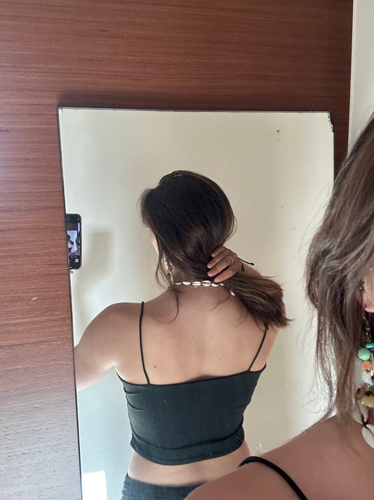Black party top