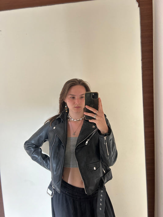 leather jacket from zara