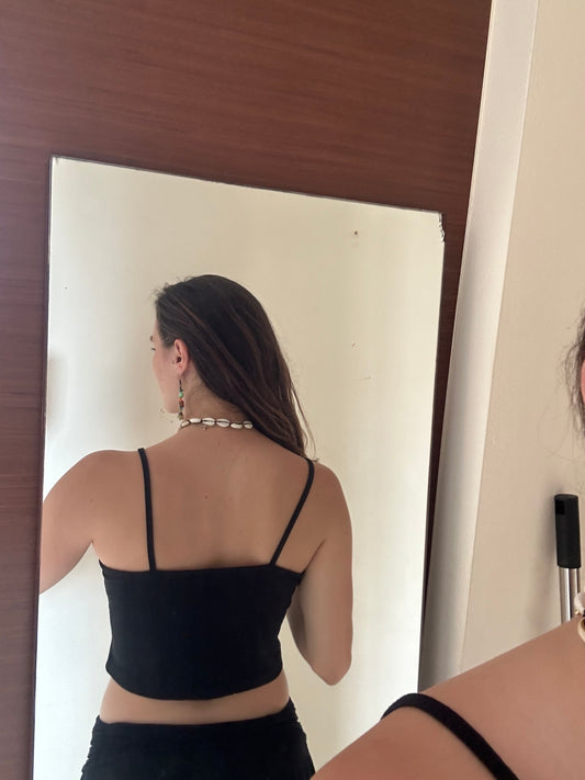 Black crop top