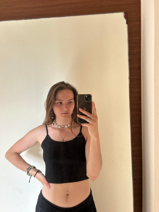 Black crop top
